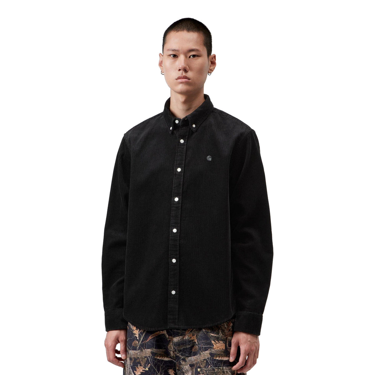 Carhartt WIP L/S Madison Cord Shirt Soot  - I02995826XX
