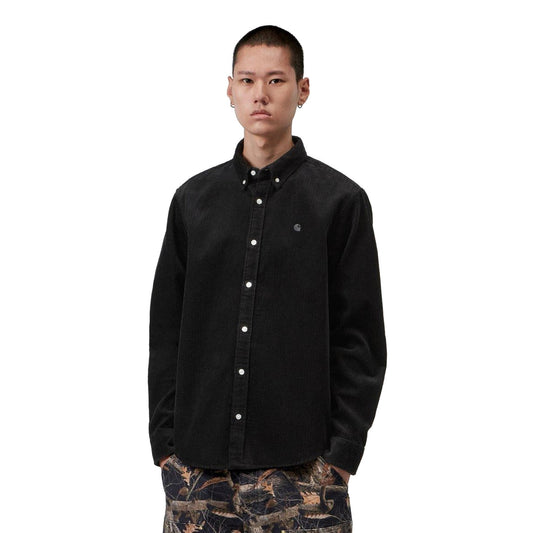 Carhartt WIP L/S Madison Cord Shirt Soot  - I02995826XX
