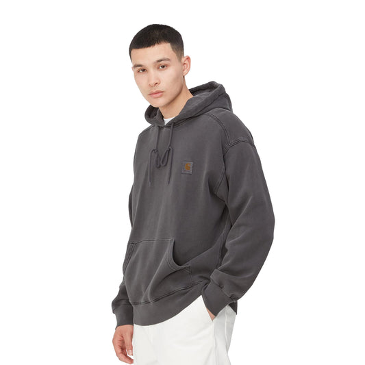 Carhartt WIP Hooded Nelson Sweat Black garment dyed  - I02996389GD