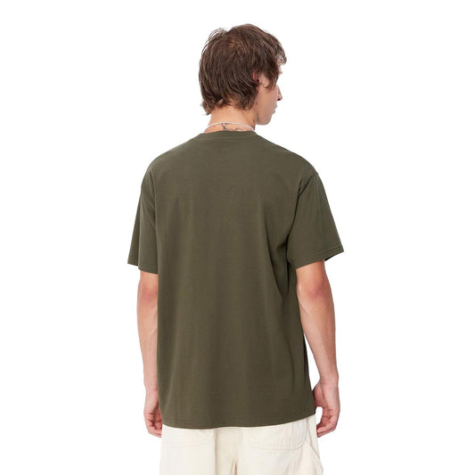 Carhartt WIP S/S Script Embroidery T-Shirt Cypress/White  - I03043500XXX