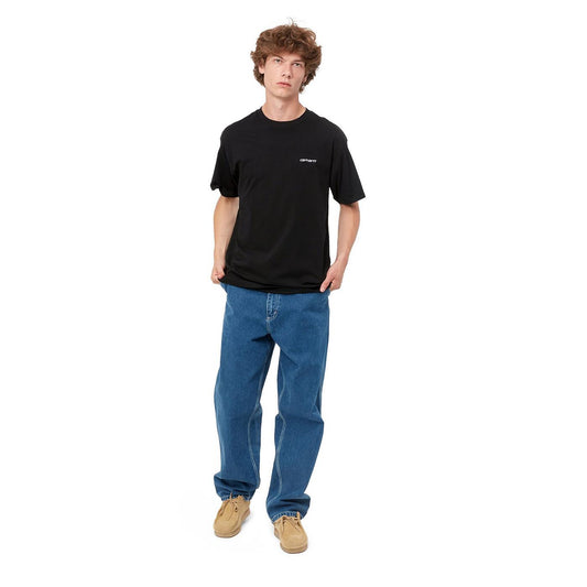 Carhartt S/S Script Embroidery T-Shirt Black/White  - I0304350D2XX