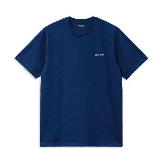 Carhartt S/S Script Embroidery T-Shirt Elder/White  - I03043522TXX