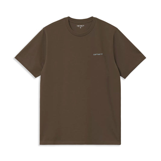 Carhartt S/S Script Embroidery T-Shirt Liberica/Air Sky  - I0304352QGXX