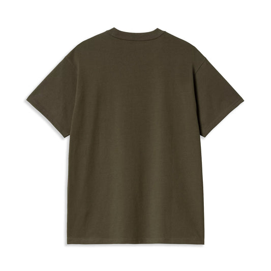 Carhartt S/S Script Embroidery T-Shirt Turtle/Air Pink  - I0304352QHXX