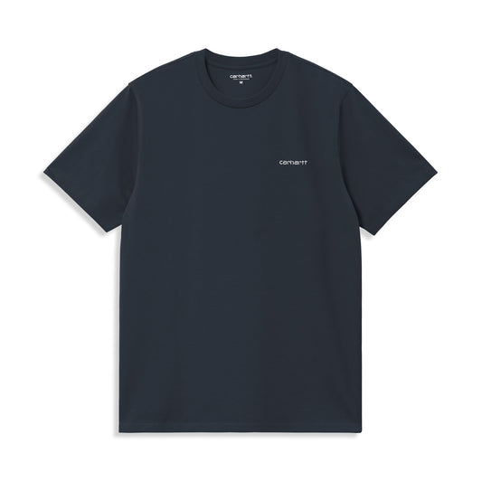 Carhartt WIP S/S Script Embroidery T-Shirt Deep Night/White  - I03043538LXX
