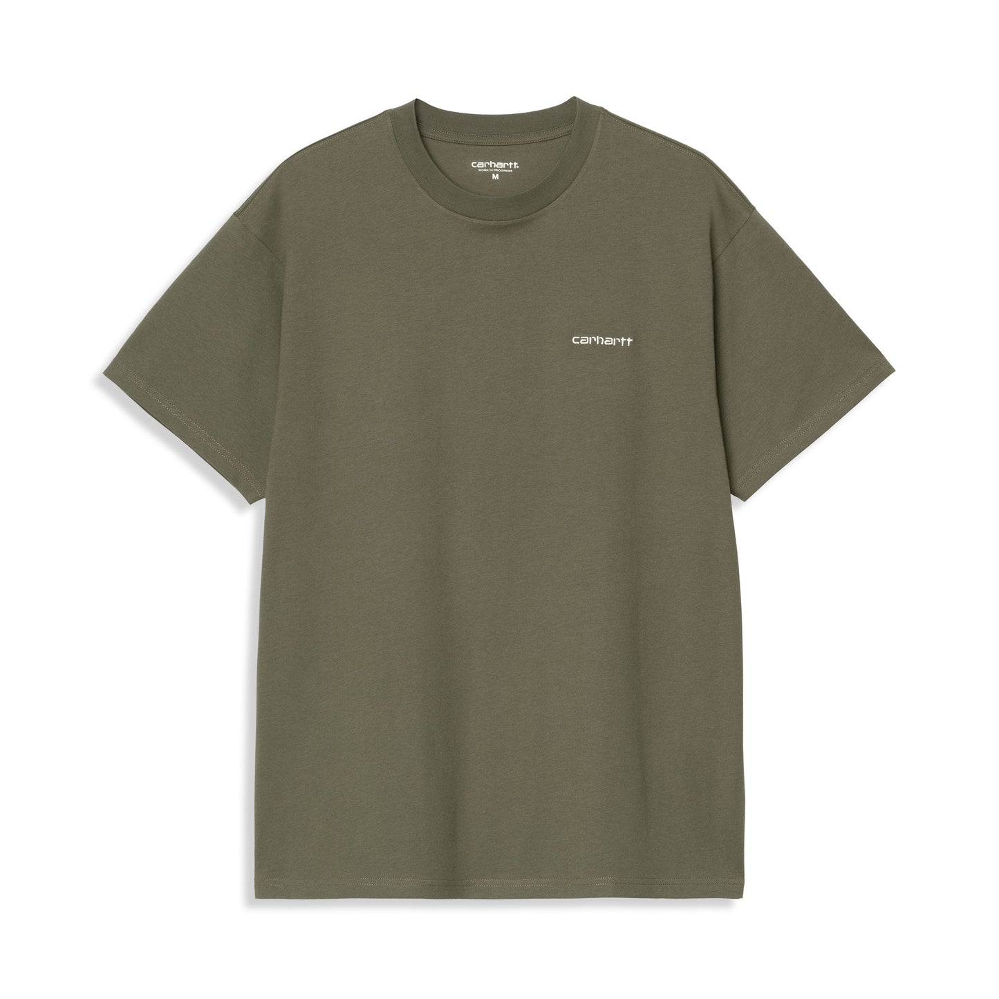 Carhartt WIP S/S Script Embroidery T-Shirt Leaf/White  - I0304353LUXX