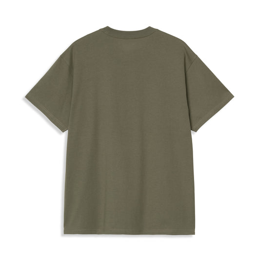 Carhartt WIP S/S Script Embroidery T-Shirt Leaf/White  - I0304353LUXX