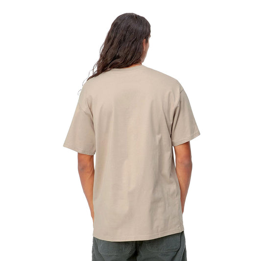 Carhartt S/S Script Embroidery T-Shirt Wall/Black  - I030435AWXX