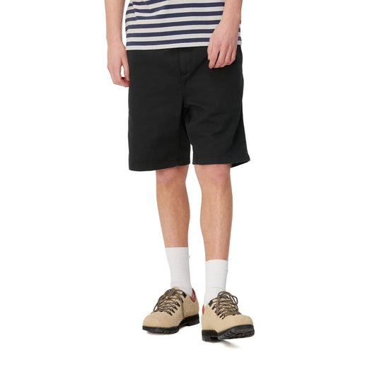 Carhartt WIP Flint Short Black garment dyed  - I03048089GD