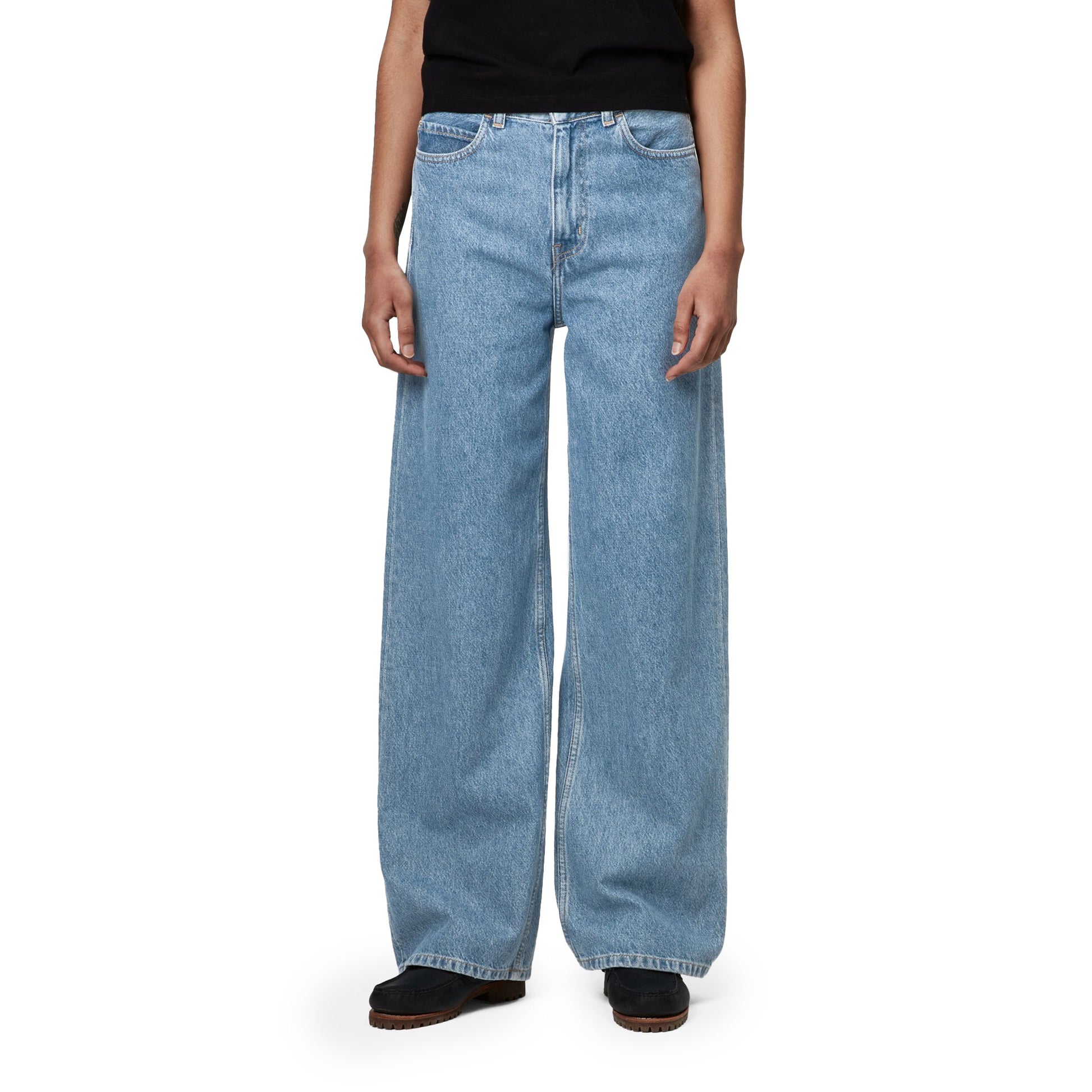 Carhartt WIP W Jane Pant Blue heavy stone wash  - I0304970160