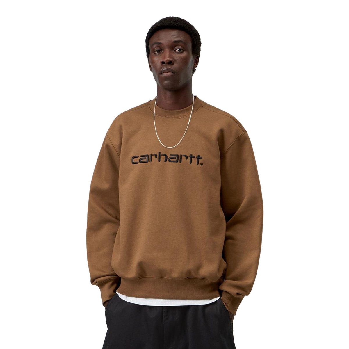Carhartt WIP Carhartt Sweat WIP Hamilton Brown/Black  - I0305463YYXX