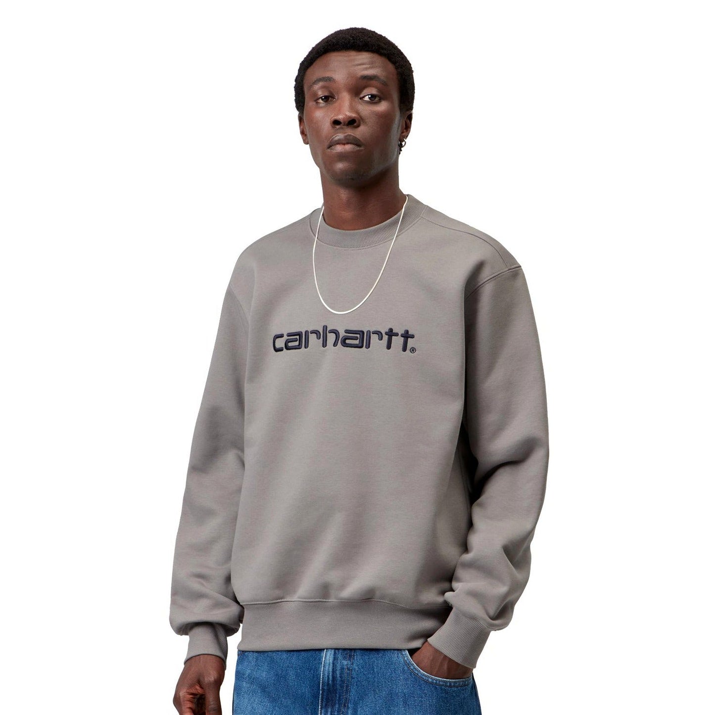 Carhartt WIP Carhartt Sweat Shady Grey/Dark Navy  - I0305463Z4XX