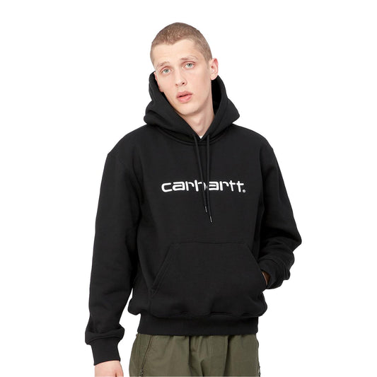 Carhartt WIP Hooded Carhartt Sweat Black/White  - I0305470D2XX