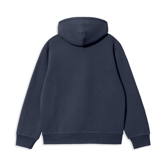 Carhartt WIP Hooded Carhartt Sweat Air Force Blue/Malbec  - I0305472DDXX