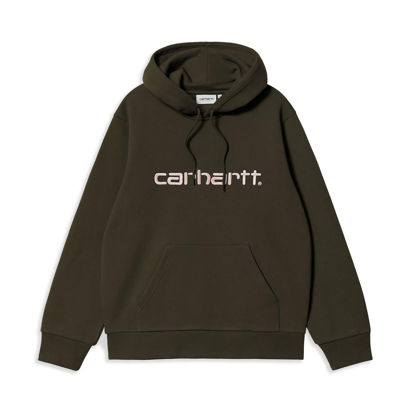 Carhartt WIP Hooded Carhartt Sweat Turtle/Air Pink  - I0305472QHXX