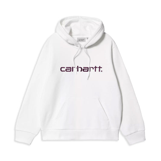 Carhartt WIP Hooded Carhartt Sweat White/Huckleberry  - I0305472QZXX