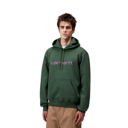 Carhartt WIP Hooded Carhartt Sweat Sycamore Tree/Phlox  - I03054738EXX