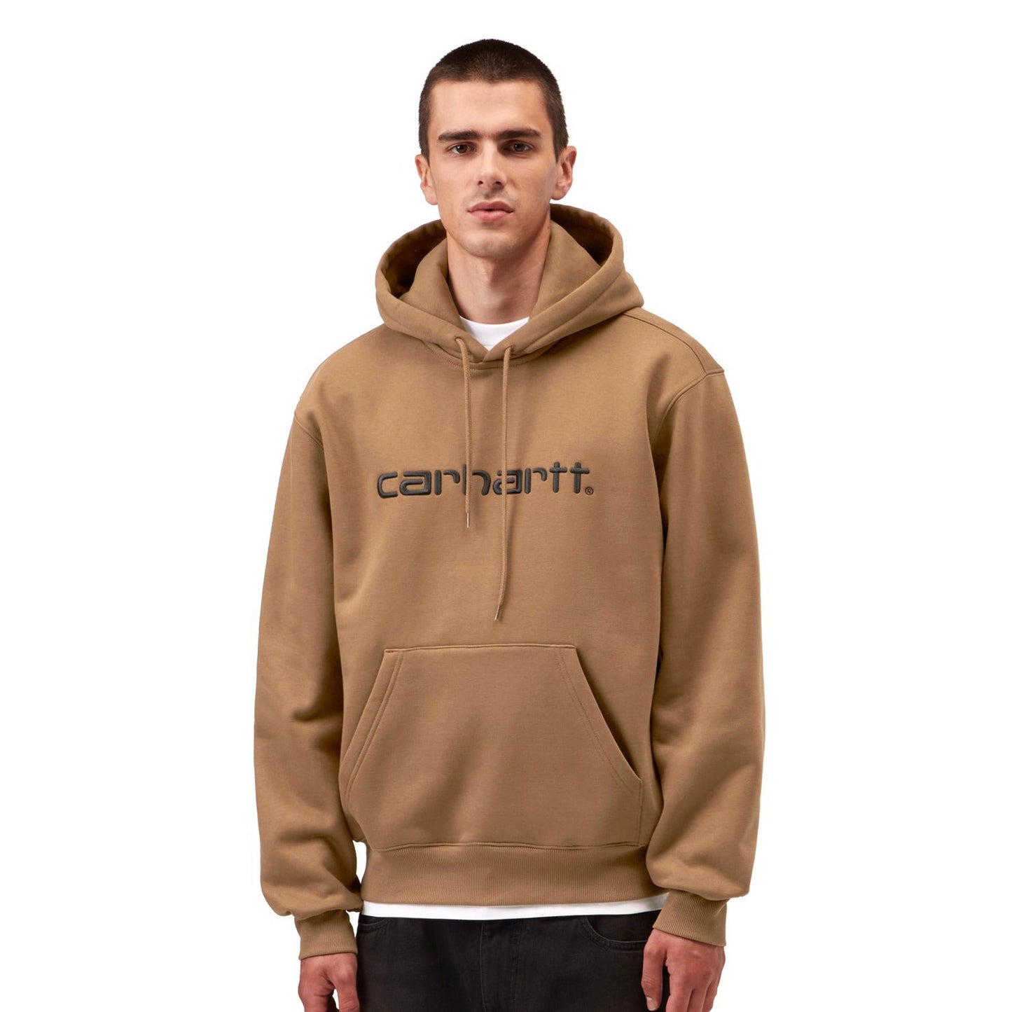 Carhartt WIP Hooded Carhartt Sweat WIP Hamilton Brown/Black  - I0305473YYXX