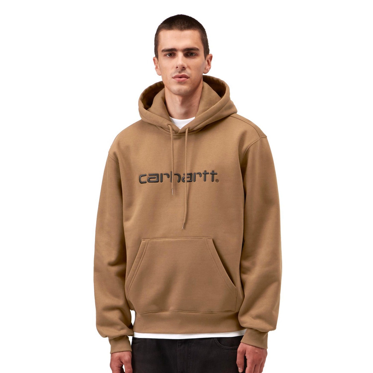 Carhartt WIP Hooded Carhartt Sweat WIP Hamilton Brown/Black  - I0305473YYXX