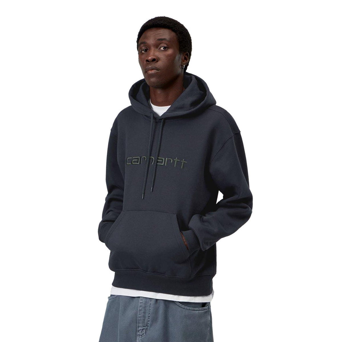 Carhartt WIP Hooded Carhartt Sweat Dark Navy/Dark Scarab  - I0305473Z0XX