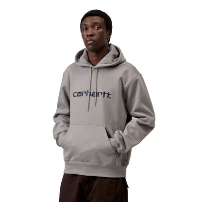 Carhartt WIP Hooded Carhartt Sweat Shady Grey/Dark Navy  - I0305473Z4XX