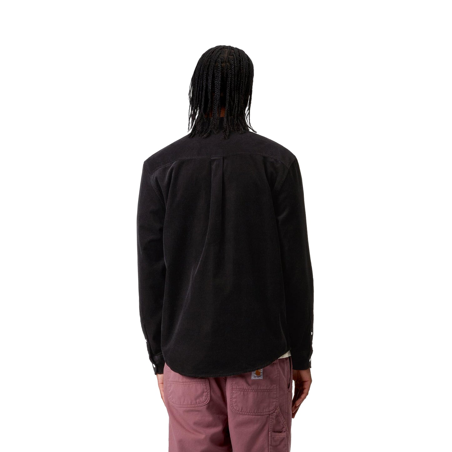 Carhartt WIP L/S Madison Fine Cord Shirt Black/Wax  - I030580K02XX