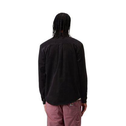 Carhartt WIP L/S Madison Fine Cord Shirt Black/Wax  - I030580K02XX