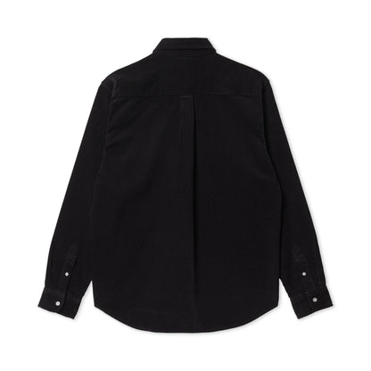 Carhartt WIP L/S Madison Fine Cord Shirt Black/Wax  - I030580K02XX