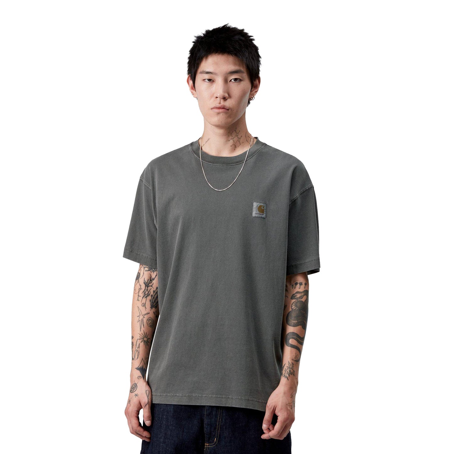 Carhartt WIP S/S Vista T-Shirt Black garment dyed  - I03078089GD