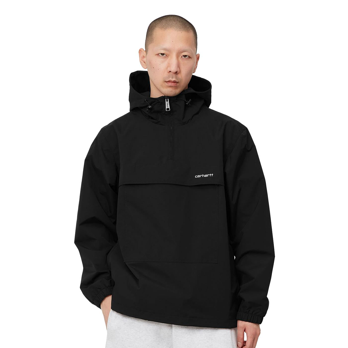 Carhartt Windbreaker Pullover Black/White  - I0308200D2XX