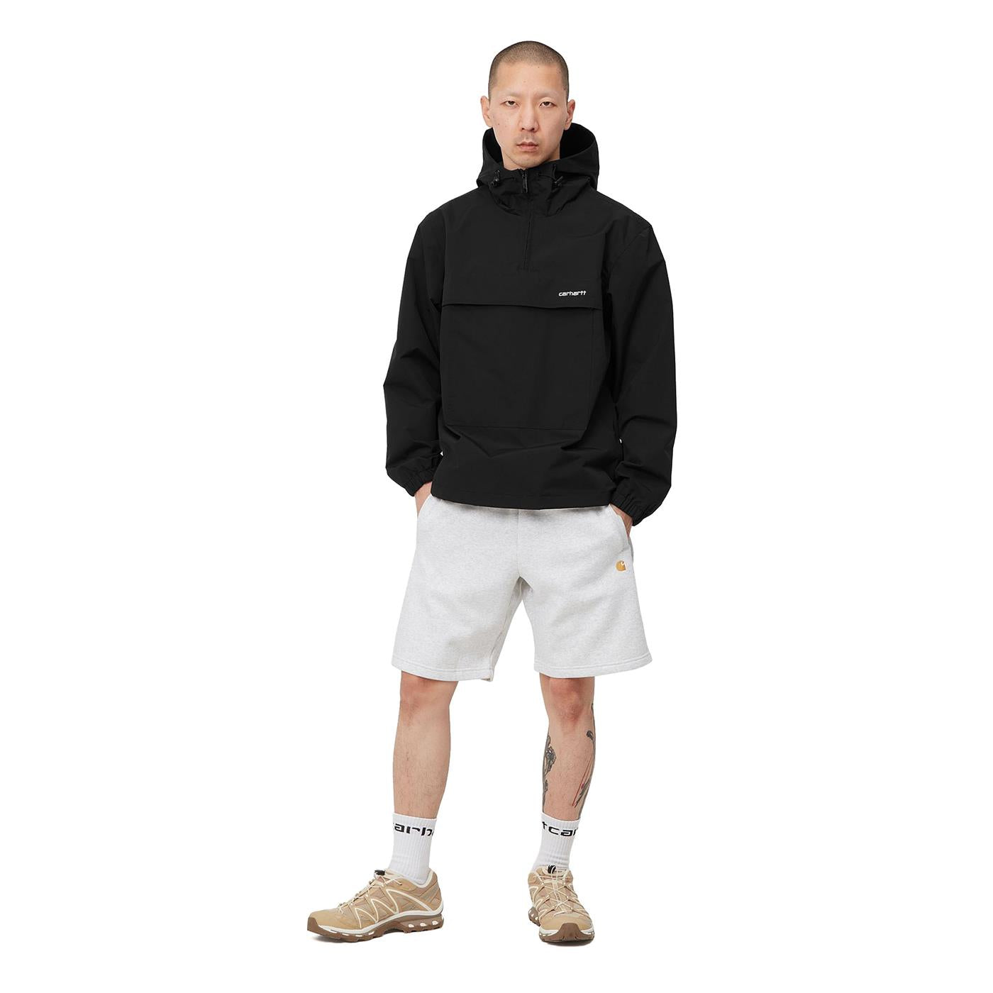 Carhartt Windbreaker Pullover Black/White  - I0308200D2XX