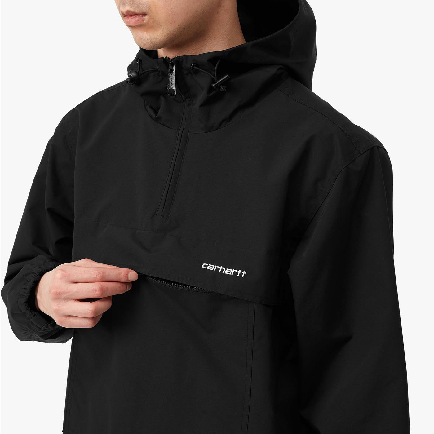 Carhartt Windbreaker Pullover Black/White  - I0308200D2XX