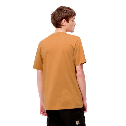 Carhartt S/S Script T-Shirt Ochre/Dark Navy  - I03104710EXX