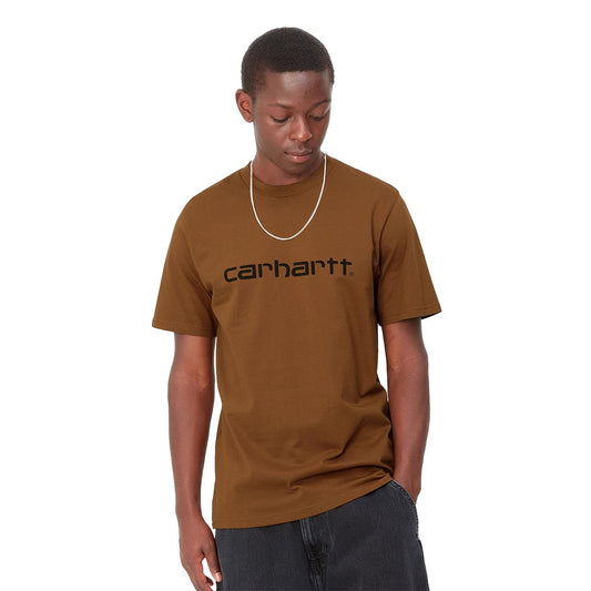 Carhartt WIP S/S Script T-Shirt Deep Hamilton Brown/Black  - I0310471QBXX