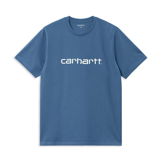 Carhartt WIP S/S Script T-Shirt Sorrent/White  - I03104722HXX