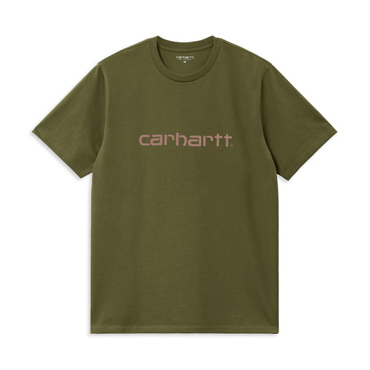 Carhartt WIP S/S Script T-Shirt Dundee/Glassy Pink  - I03104724DXX