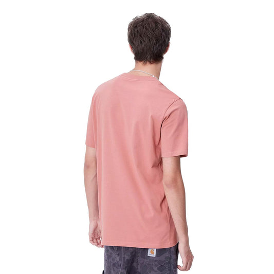 Carhartt WIP S/S Script T-Shirt Dusty Rose/Sycamore Tree  - I0310472DGXX