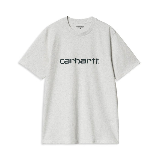 Carhartt WIP S/S Script T-Shirt Ash Heather/Duck Blue  - I0310472IMXX