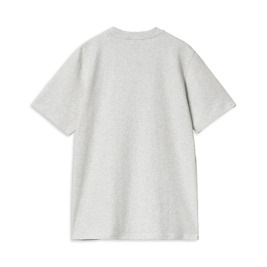 Carhartt WIP S/S Script T-Shirt Ash Heather/Duck Blue  - I0310472IMXX