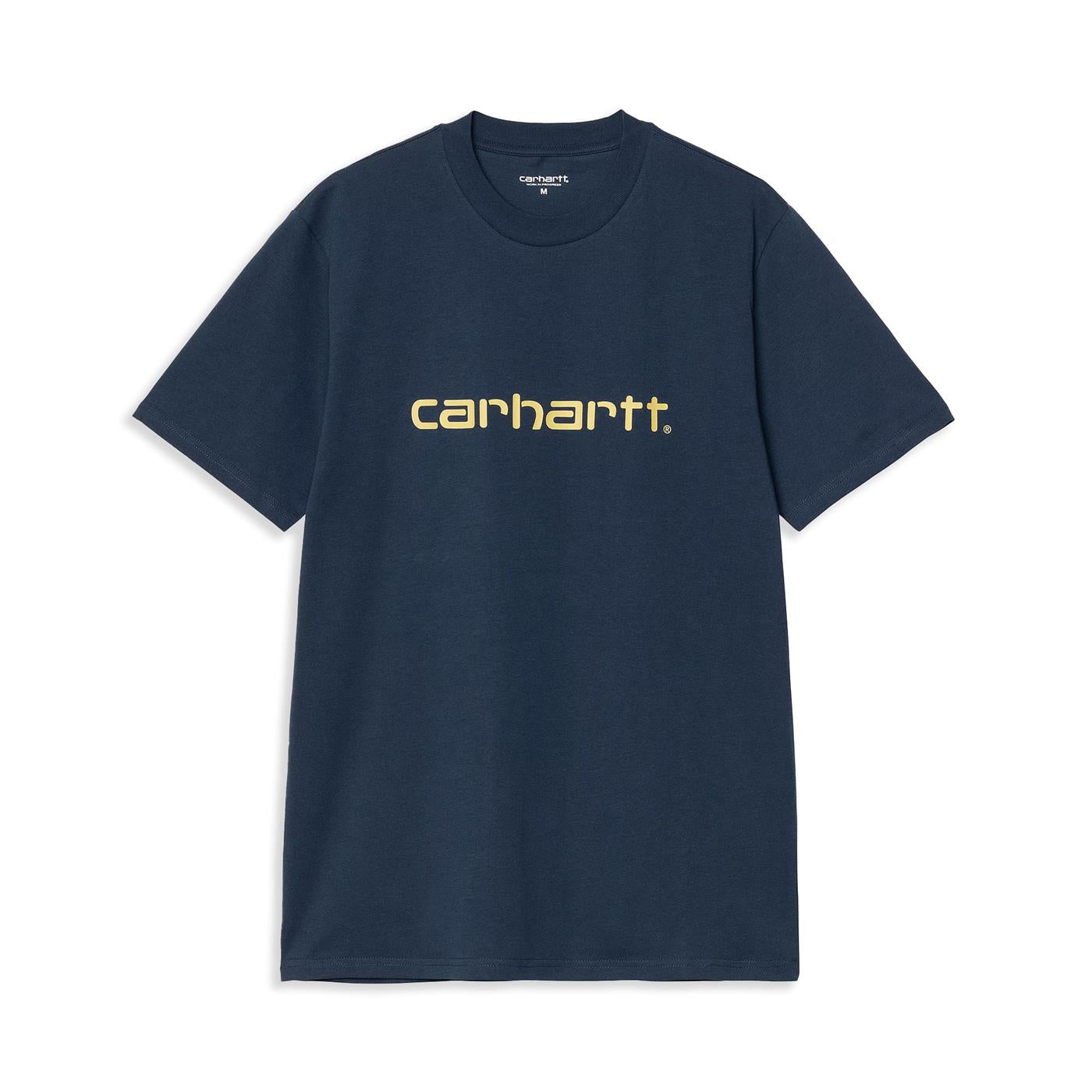 Carhartt WIP S/S Script T-Shirt Ink/Air Yellow  - I0310472QFXX