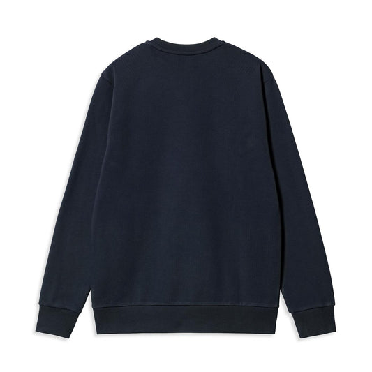 Carhartt WIP Script Embroidery Sweat Atom Blue/White  - I0312421FNXX