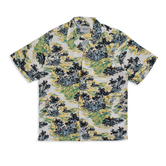 Carhartt WIP S/S Bayou Shirt Bayou Print/Blue Dawn  - I0314641HIXX