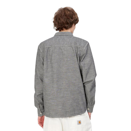 Carhartt WIP L/S Clink Shirt Black Rinsed  - I0315288902