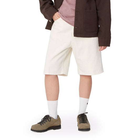 Carhartt WIP W Brandon Short White rinsed  - I0319190202