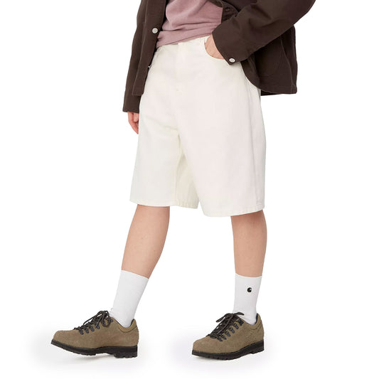 Carhartt WIP W Brandon Short White rinsed  - I0319190202