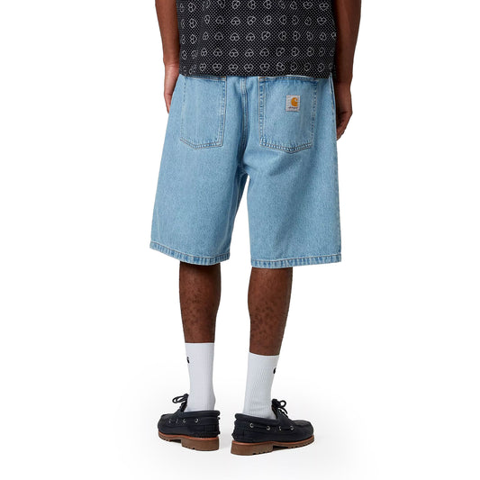 Carhartt WIP Brandon Short Blue stone bleached  - I0319210112