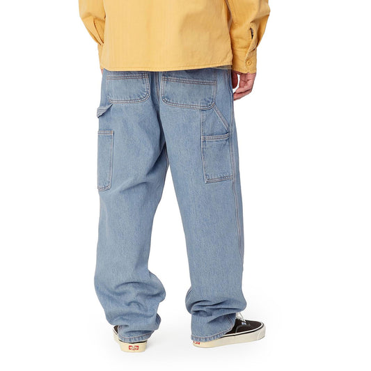 Carhartt WIP Single Knee Pant Blue Stone bleached  - I0320240112