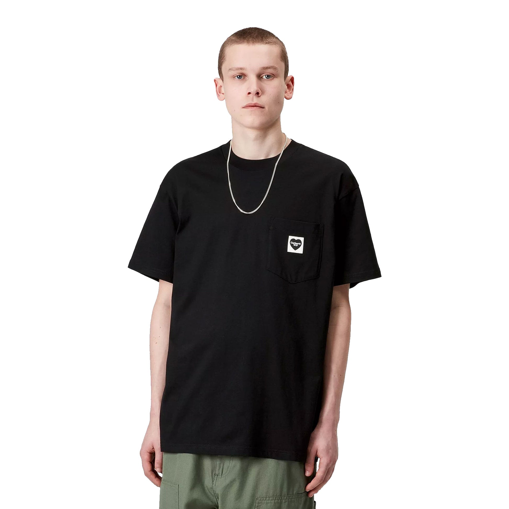 Carhartt WIP S/S Pocket Heart T-Shirt Black/Black  - I03212800EXX