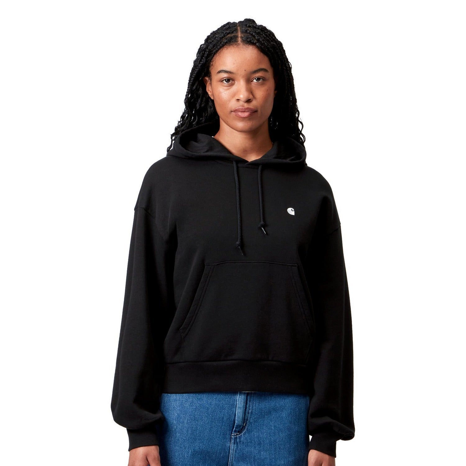 Carhartt WIP W Hooded Casey Sweatshirt Black/Silver  - I0326440M4XX