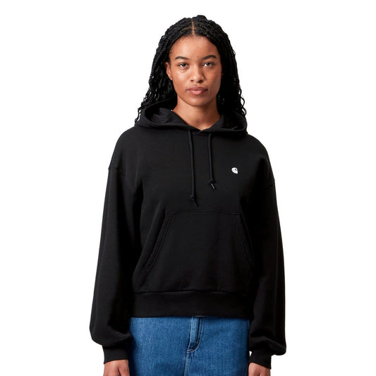 Carhartt WIP W Hooded Casey Sweatshirt Black/Silver  - I0326440M4XX